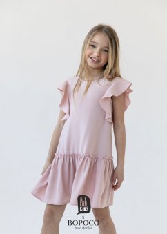 Elegantné rúžové šaty s volánikmi