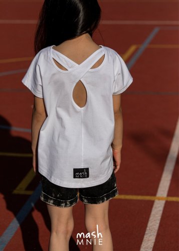 Dievčenské biele tričko TEAM MASHMNIE - Veľkosť: 92/98